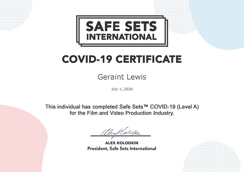 Safe Sets International Covid-19 Certificate
