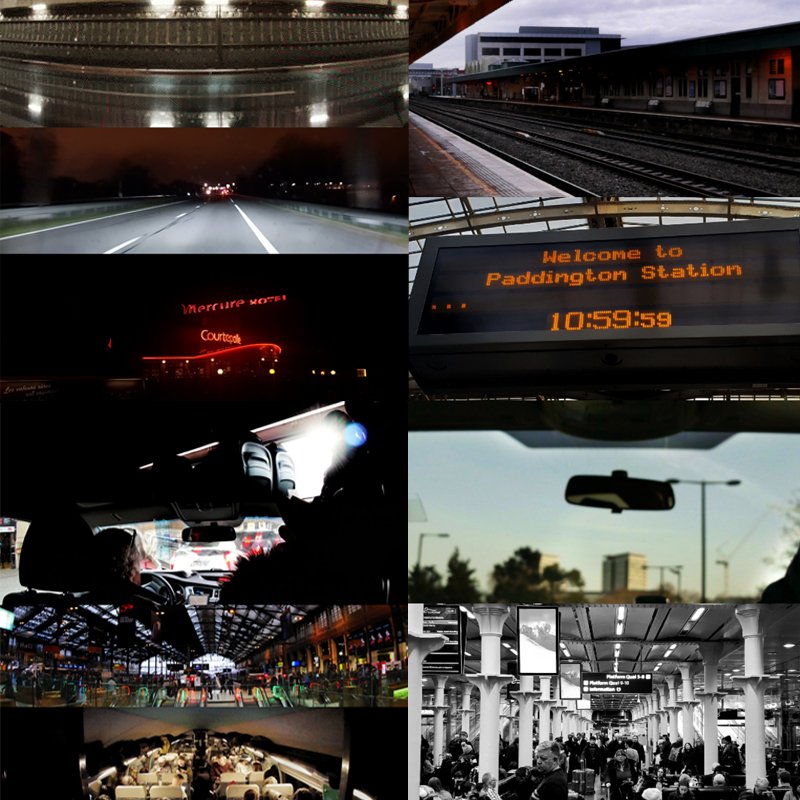 travel images of roads and train stations