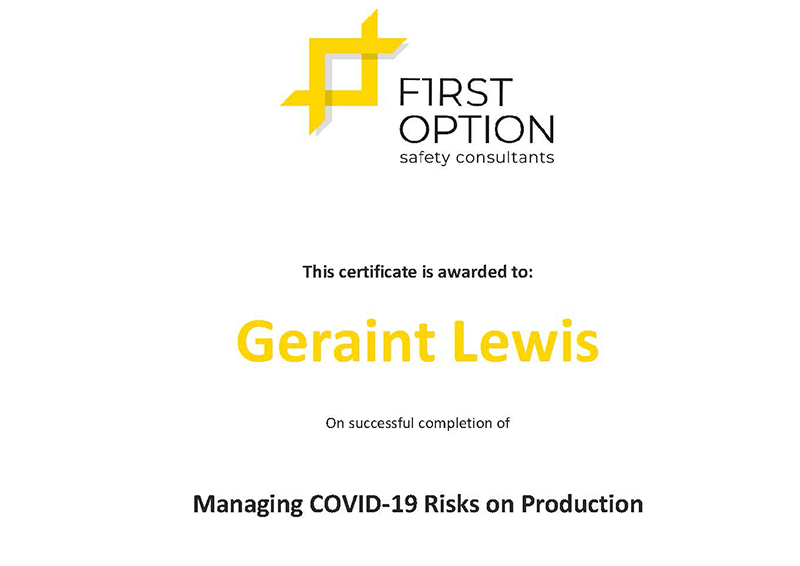 First Option Covid-19 Certificate